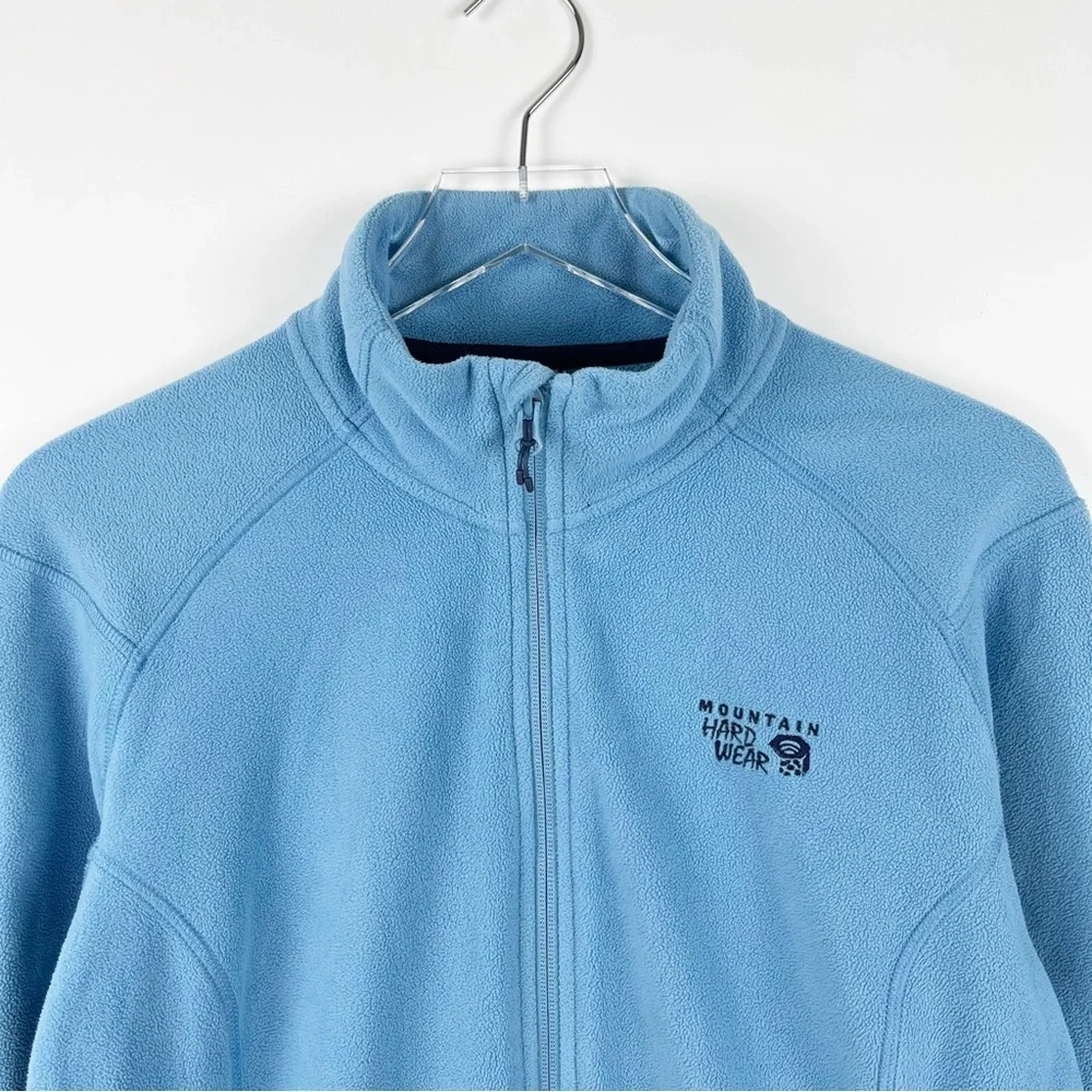 Mountain Hardwear Blue Full Zip Fleece Long Sleeve Jacket Coat Top